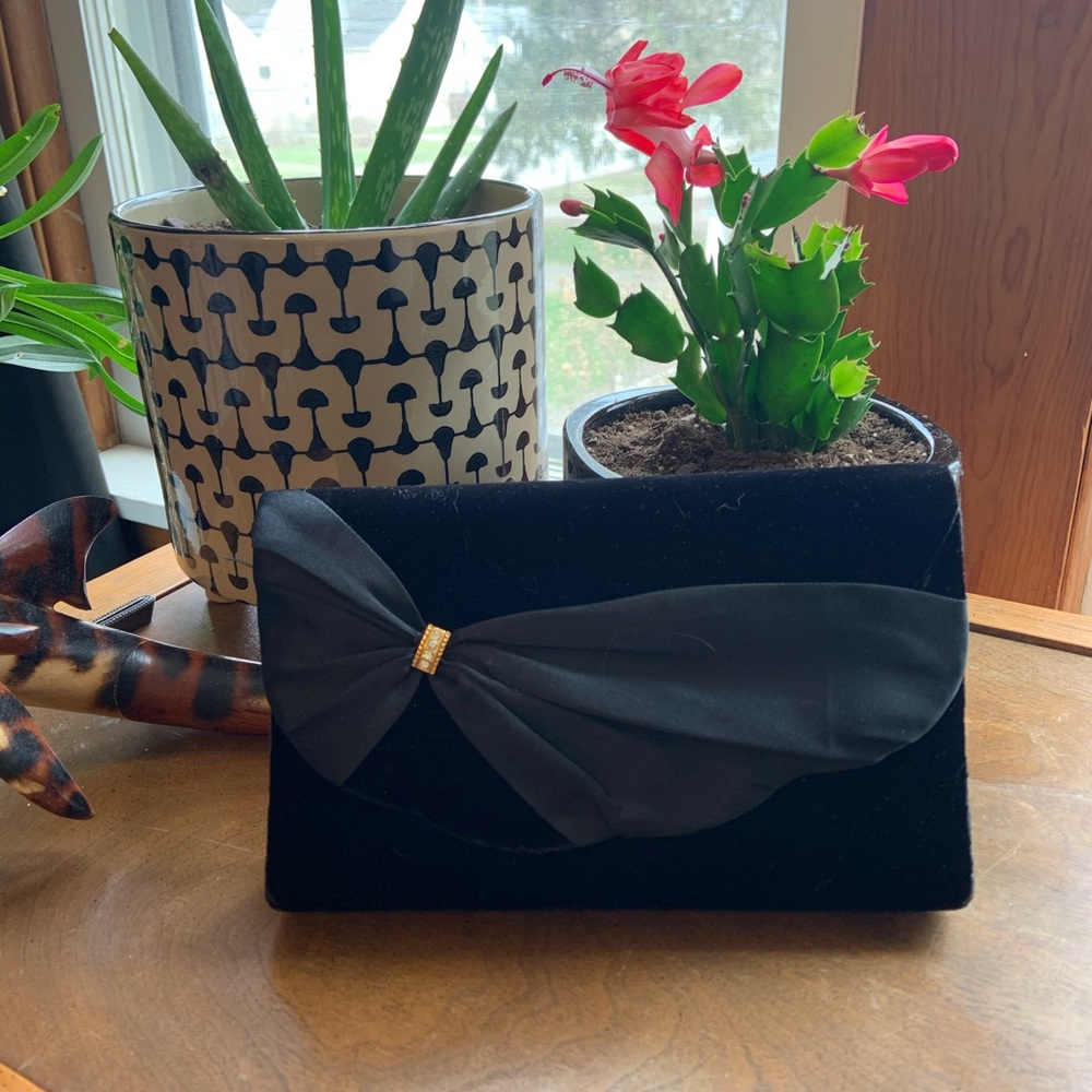 Black Velvet Clutch
